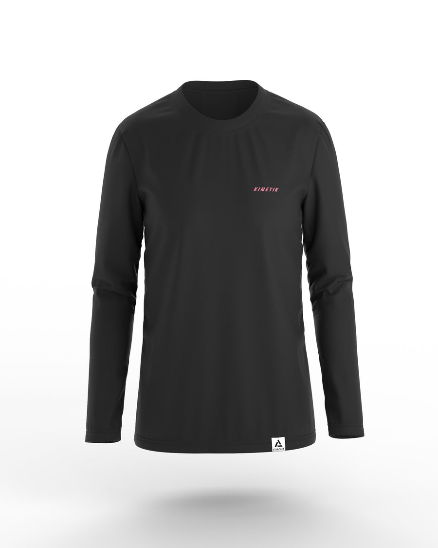 Maillots trail-running VEKTRA LS WOMEN BLACK - 3 - kinetik