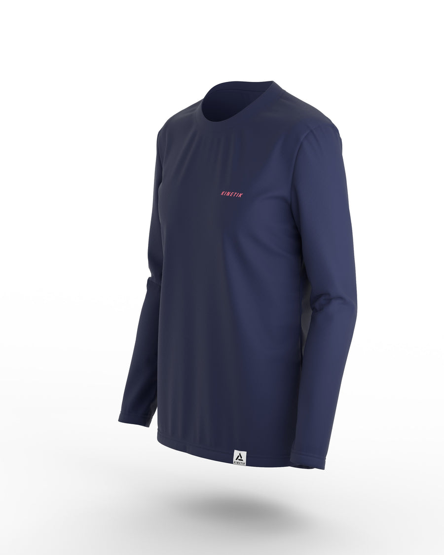 Maillots trail-running VEKTRA LS WOMEN NAVY - 1 - kinetik