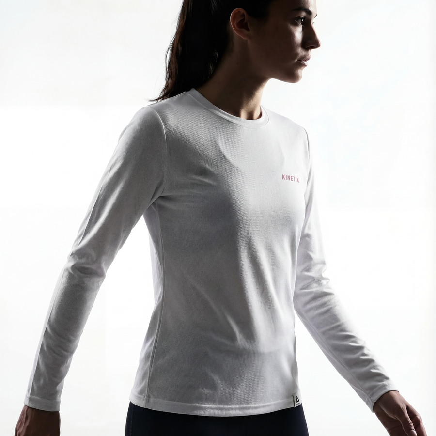 Maillots trail-running VEKTRA LS WOMEN WHITE - 2 - kinetik