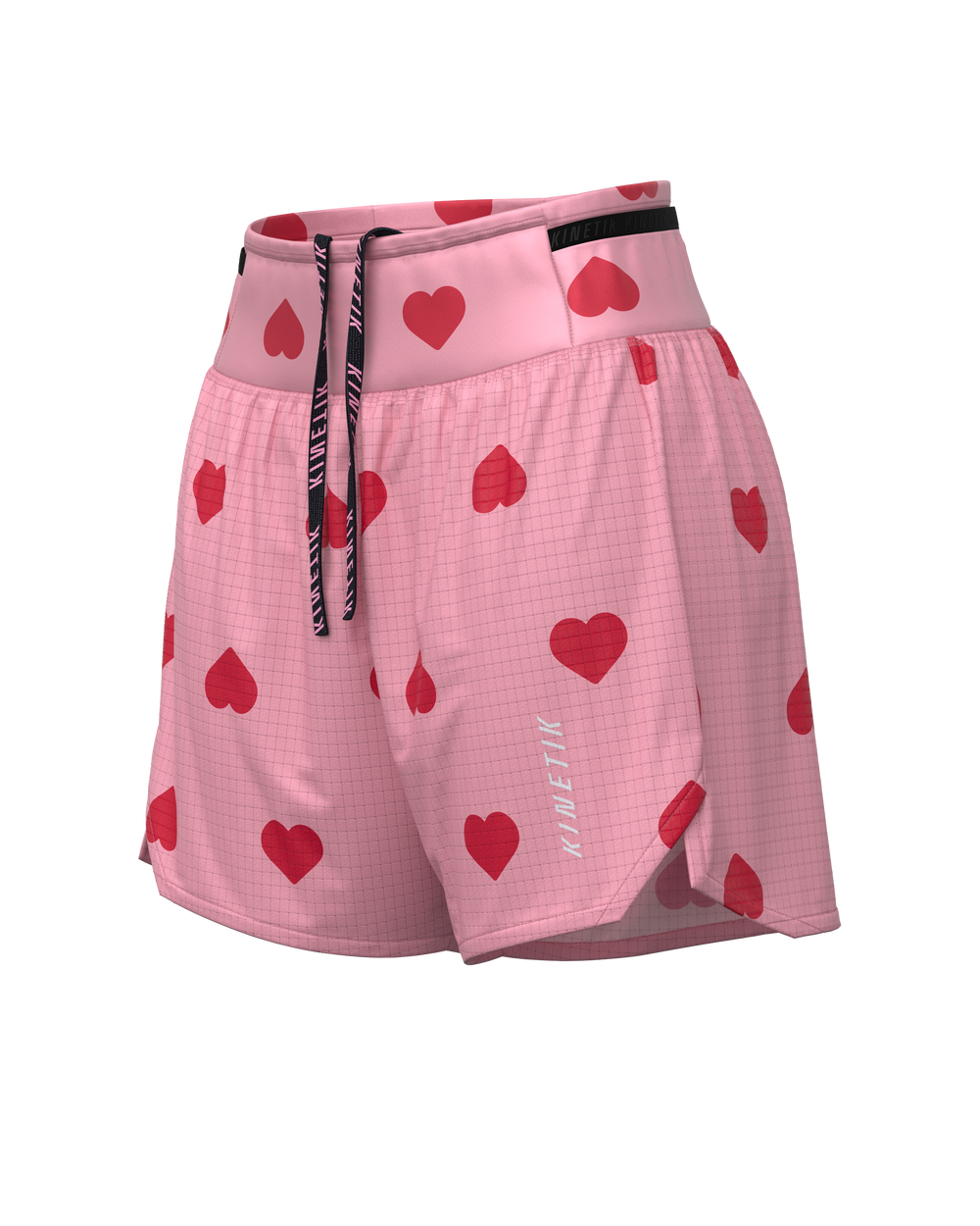 Shorts trail-running AEROK 5 WOMEN HEARTRUNNEUSE ROSY - 1 - kinetik