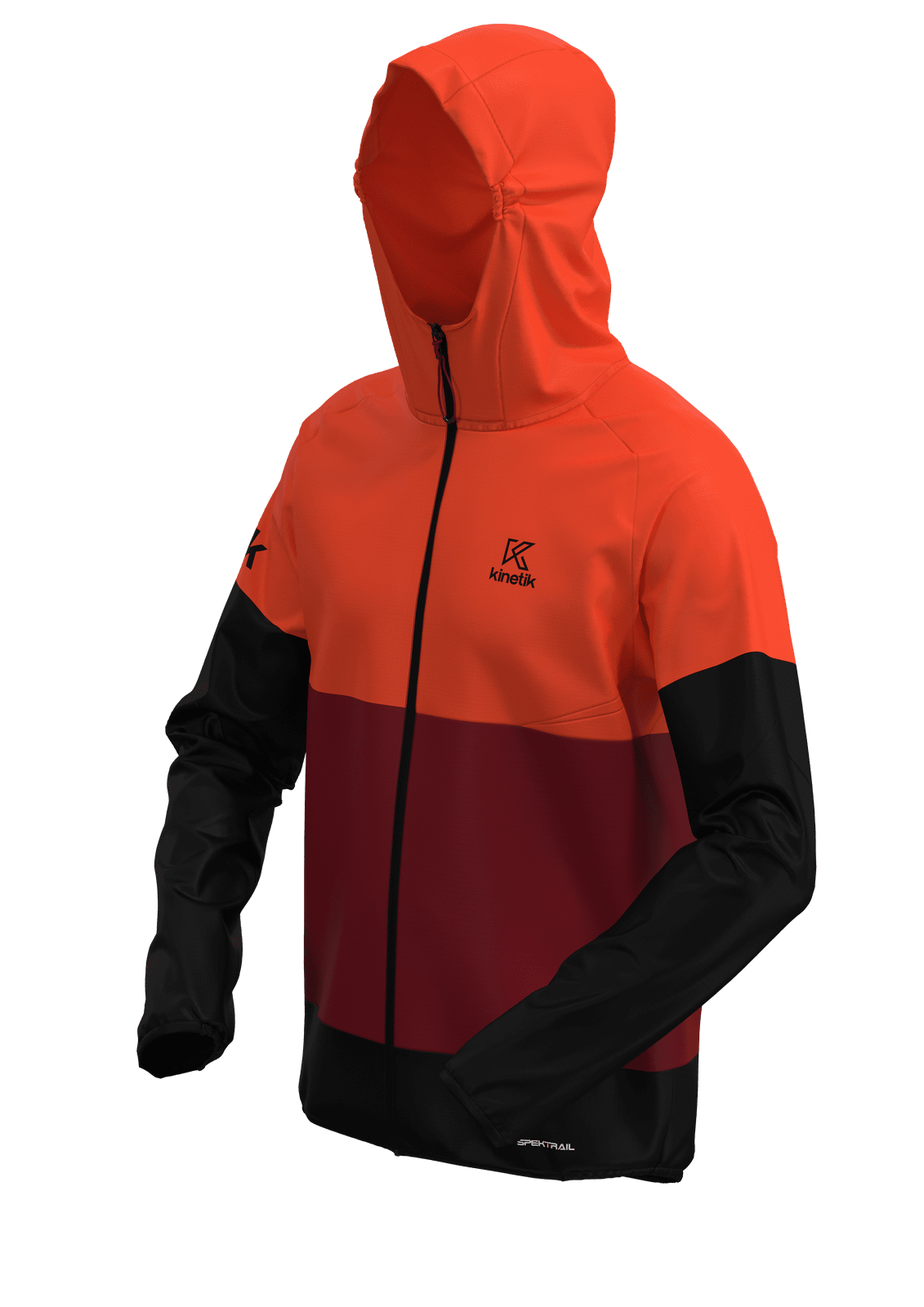 JACKET MEN SPEKTRAIL BURGUNDY RED - trail-running - 3 - kinetik-adrenalink
